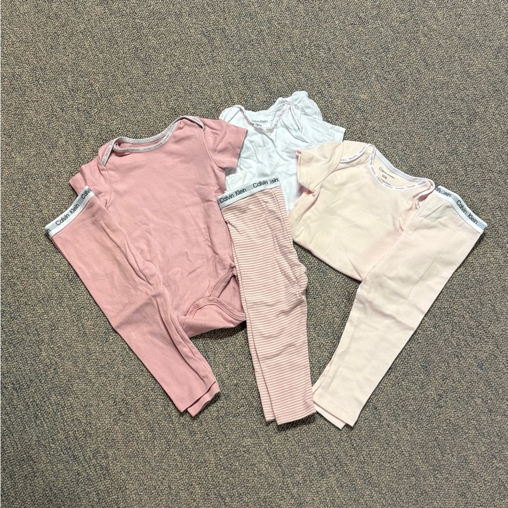 Calvin Klein Soft Pink Baby Bodysuit